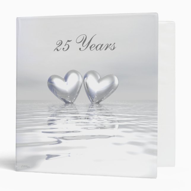 Silver Anniversary Hearts Binder (Front/Inside)