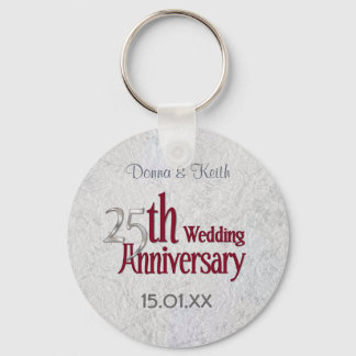 Silver Anniversary Keychain