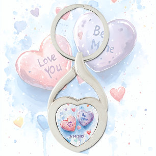 Silver Anniversary Sweetheart Keychain
