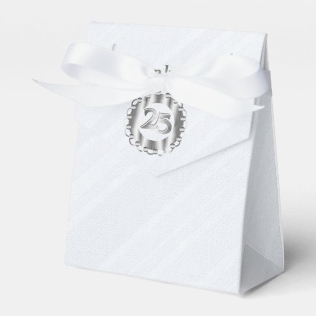 Silver Anniversary Thank You Favor Box (Front Side)