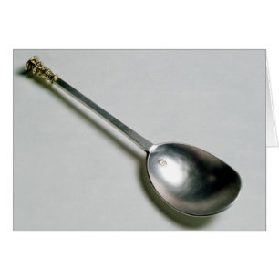 Silver apostle spoon with gold seal top, 1668