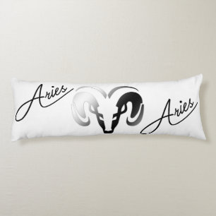 Silver Aries the Ram Zodiac Body Pillow