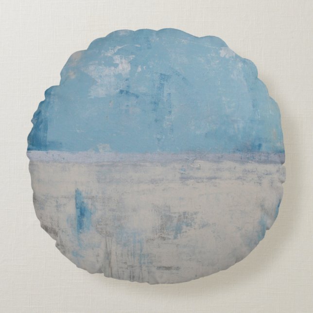 Silver Aura Round Pillow (Front)