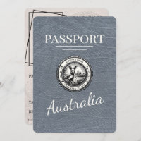Silver Australia Passport Save The Date