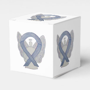 Silver Awareness Ribbon Angel Party Favour Box