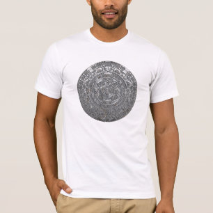 Silver Aztec Calendar T-Shirt