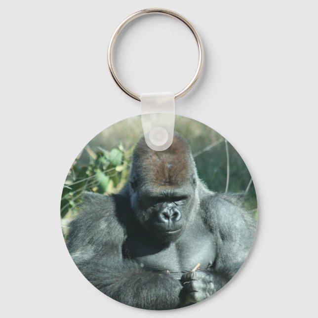 Silver Back Gorilla Keychain (Front)