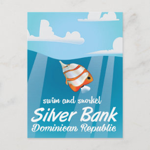 Silver Bank Dominican Republic Snorkel travel Postcard