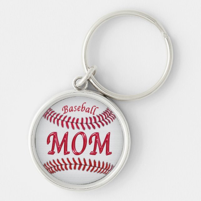 Silver Baseball Keychains for Moms (Front)