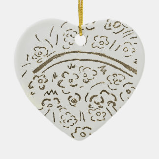 Silver Basket with Handle Ceramic Ornament
