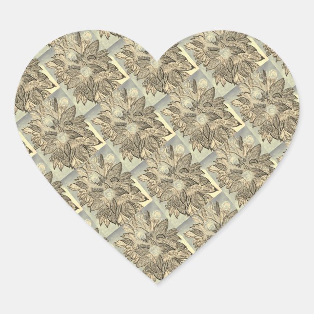Silver Basket without Handle Heart Sticker (Front)