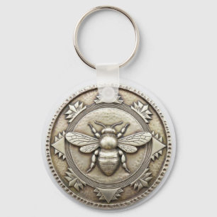 Silver Bee Keychain