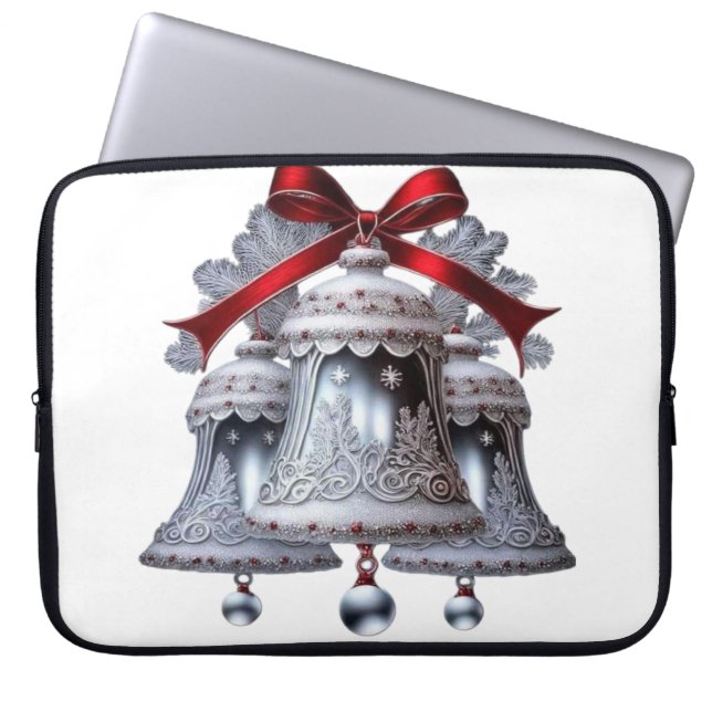 Silver bells  laptop sleeve (Front)