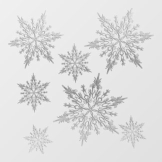 Silver Bells Snowflakes Window Cling