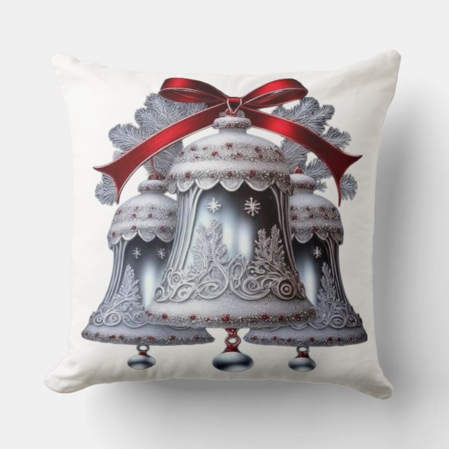 Silver bells  throw pillow (Front)