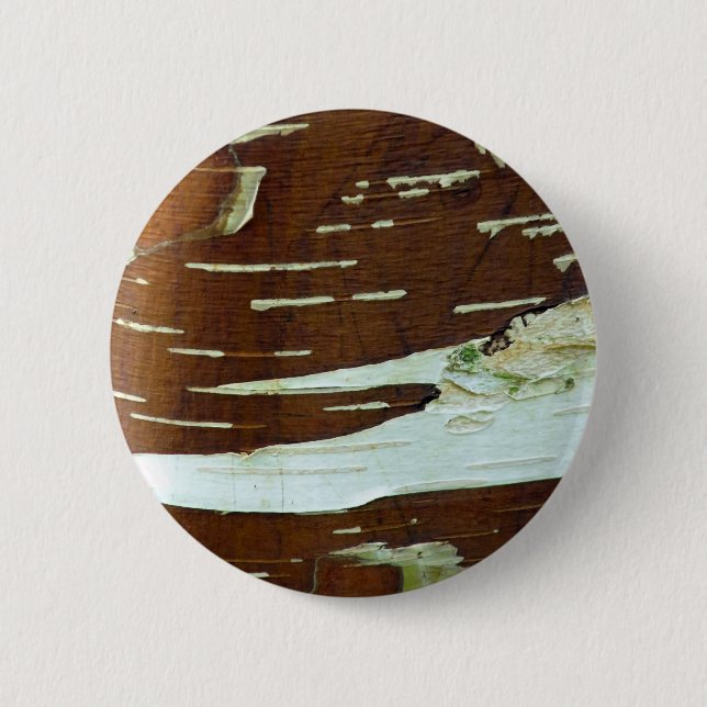 Silver Birch Natural Tree Bark 2 Inch Round Button (Front)