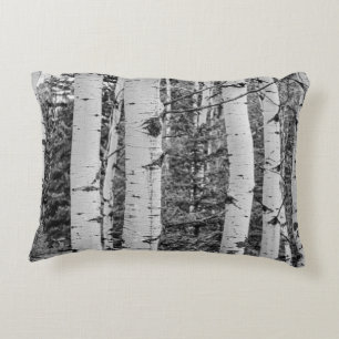 Silver Birch Tree Bark Accent Pillow