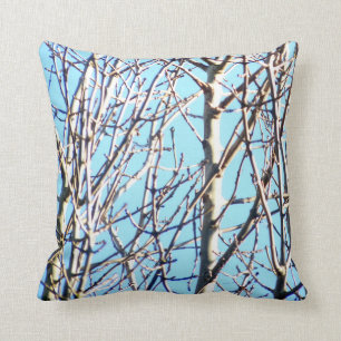 Silver Birch Trees Throw Pillow