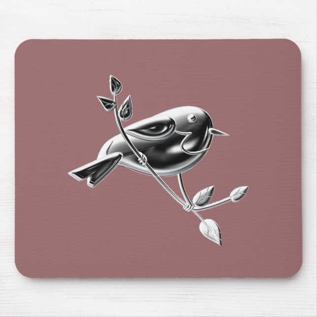 SILVER BIRD MOUSE PAD (Front)