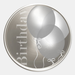 Silver Birthday Balloons Silver Envelope Seal
