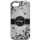 Silver Black Floral Swirls iPhone 5 Case-Mate