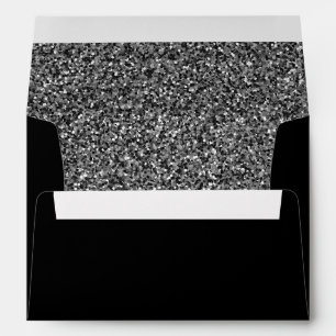 Silver & Black Modern Custom Party Envelope