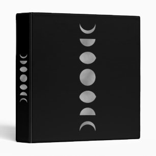 Silver Black Moon Cycles Astrology Esoteric Notes Binder