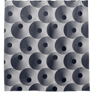 Silver-black mosaic: concentric rings texture.