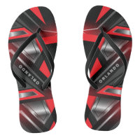 Silver, black, red geometric gaming monogram