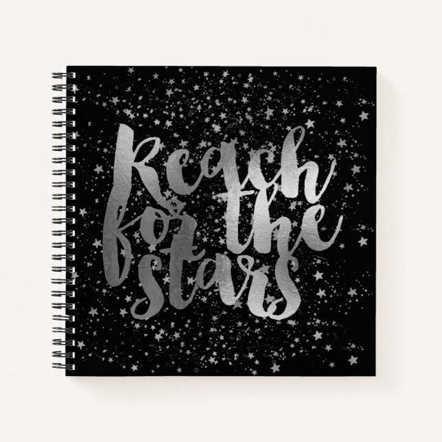 Silver Black Stars Notebook (Front)