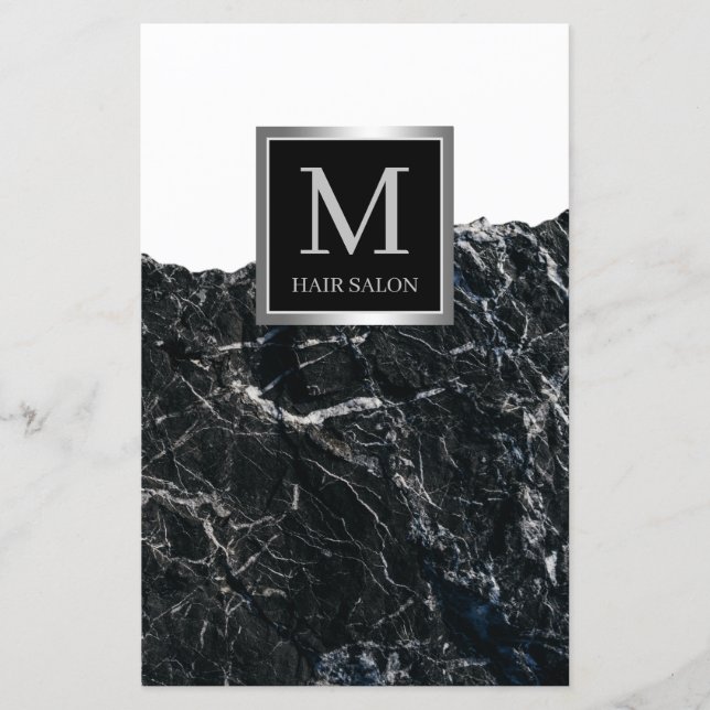 Silver black stylish hair salon  (Front)