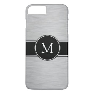 Silver, Black, White with Your Monogram iPhone 8 Plus/7 Plus Case