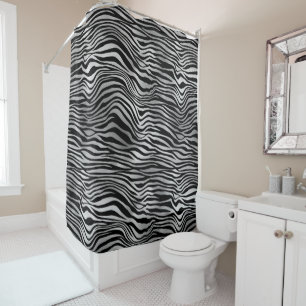 Silver Black Zebra Print