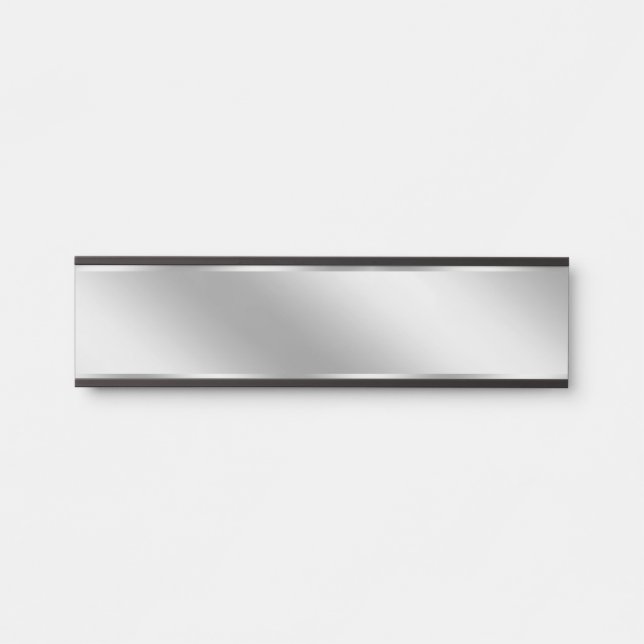 Silver Blank Background For Your Text House Door Sign (Front)