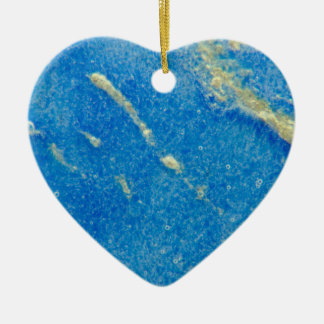 Silver blue fused glass ceramic ornament