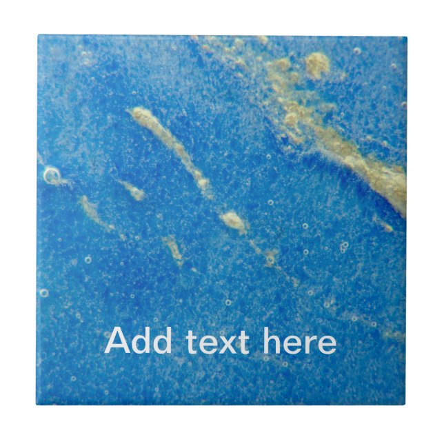 SILver blue fused glass Tile (Front)