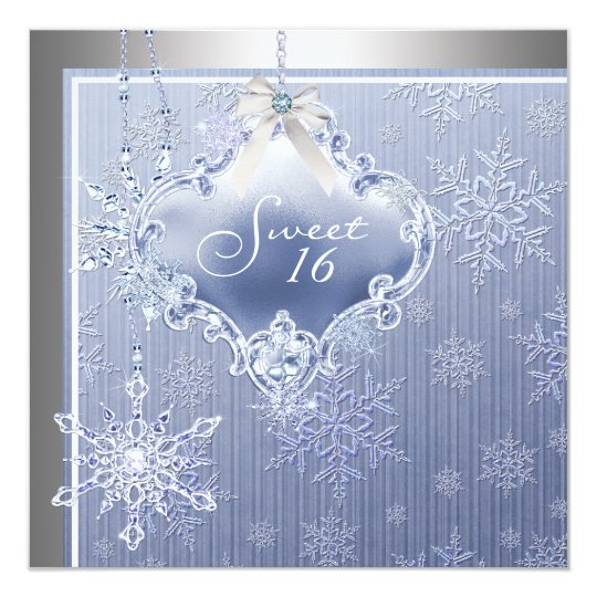 Sweet Sixteen Invitations Snowflake 3