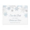 Silver Blue Snowflakes Winter Save the Date