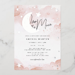 Silver Blush Over the Moon Baby Shower