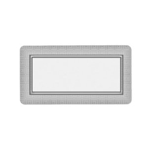 Silver Border Frame Blank Address Labels