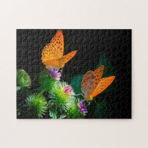 Silver Bordered Fritillary Butterfly. Jigsaw Puzzle