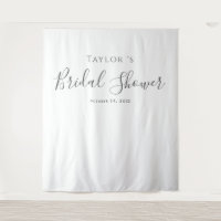 Silver Bridal Shower Photo Backdrop