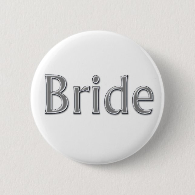 Silver Bride Button (Front)