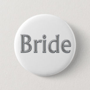 Silver Bride Button