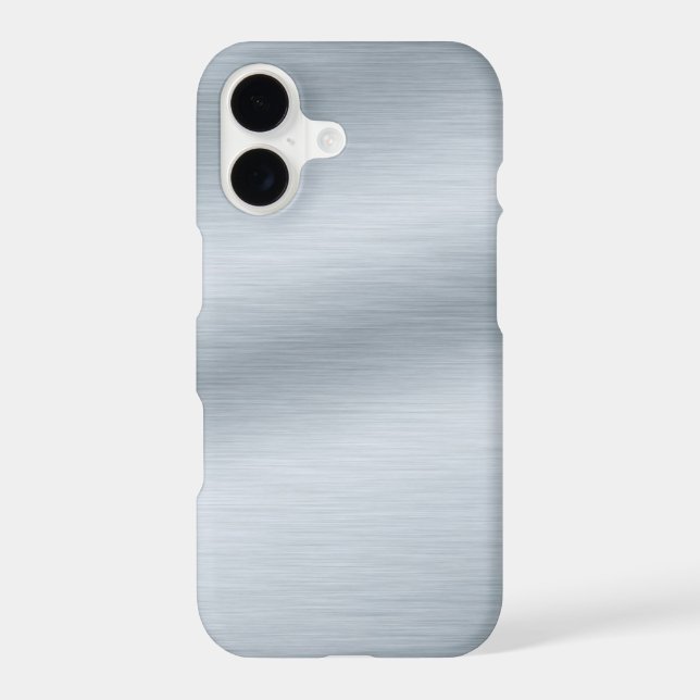 Silver brossé look élégant iPhone 7 Coque (Verso)