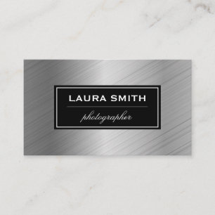 Silver Brushed Business Card