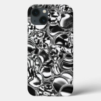 Silver bubbles with glass or metal tone
