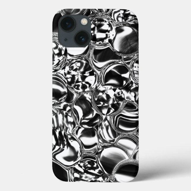 Silver bubbles with glass or metal tone  Case-Mate iPhone case (Back)