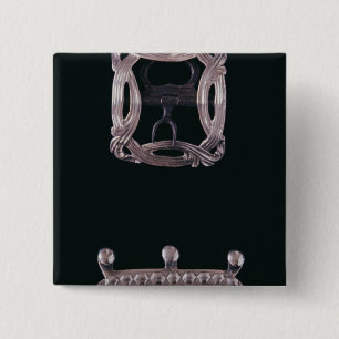 Silver buckles, English, late 18th century 2 Inch Square Button