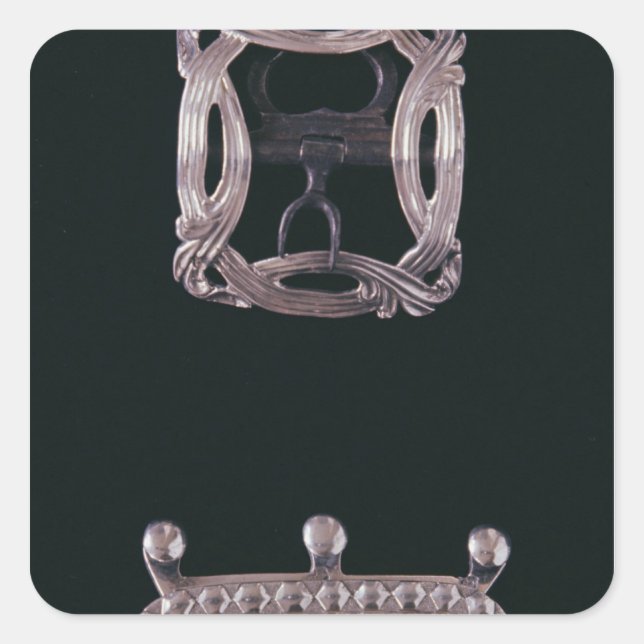 Silver buckles, English, late 18th century Square Sticker (Front)